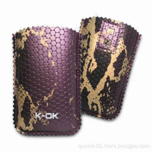 Cases for iPod, Made of Genuine Leather or PU Materials, Magnetic Button Inside Hasp